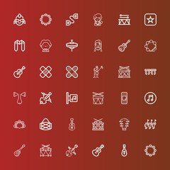 Editable 36 band icons for web and mobile