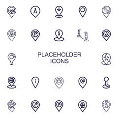 Editable 22 placeholder icons for web and mobile