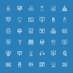 Editable 36 teacher icons for web and mobile