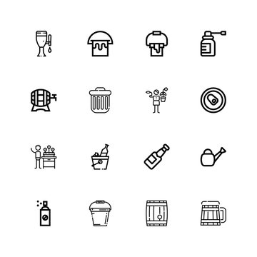 Editable 16 can icons for web and mobile