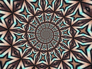 Colorful digital graphic kaleidoscope symmetry mandala style in laser light sunray trial pattern, Tie Dye , spiderweb art abstract background for art projects, banner, business,   card, 3D, template