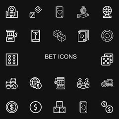 Editable 22 bet icons for web and mobile