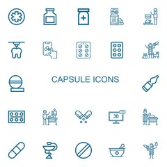 Editable 22 capsule icons for web and mobile