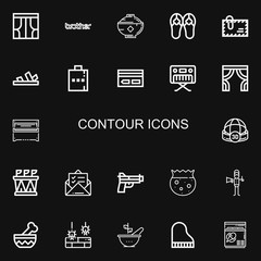 Editable 22 contour icons for web and mobile