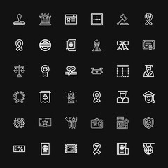 Editable 36 certificate icons for web and mobile