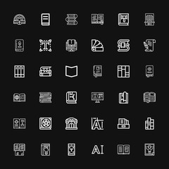 Editable 36 publishing icons for web and mobile