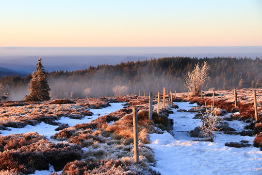 Le Gazon du Faing dans les Vosges en hiver