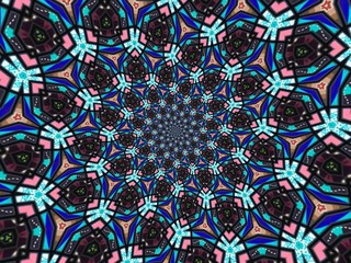 Colorful digital graphic kaleidoscope symmetry mandala style in laser light sunray trial pattern, Tie Dye , spiderweb art abstract background for art projects, banner, business,   card, 3D, template