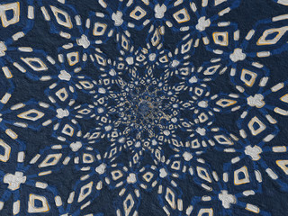 Colorful digital graphic kaleidoscope symmetry mandala style in laser light sunray trial pattern, Tie Dye , spiderweb art abstract background for art projects, banner, business,   card, 3D, template