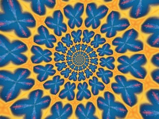 Colorful digital graphic kaleidoscope symmetry mandala style in laser light sunray trial pattern, Tie Dye , spiderweb art abstract background for art projects, banner, business,   card, 3D, template