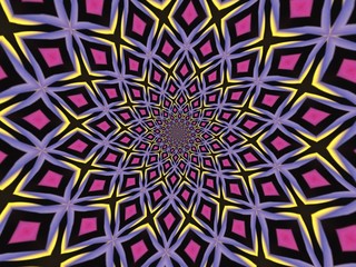 Colorful digital graphic kaleidoscope symmetry mandala style in laser light sunray trial pattern, Tie Dye , spiderweb art abstract background for art projects, banner, business,   card, 3D, template