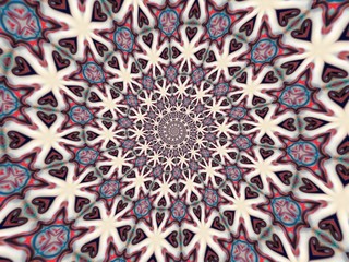 Colorful digital graphic kaleidoscope symmetry mandala style in laser light sunray trial pattern, Tie Dye , spiderweb art abstract background for art projects, banner, business,   card, 3D, template