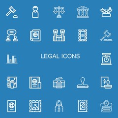 Fototapeta na wymiar Editable 22 legal icons for web and mobile