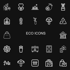 Editable 22 eco icons for web and mobile