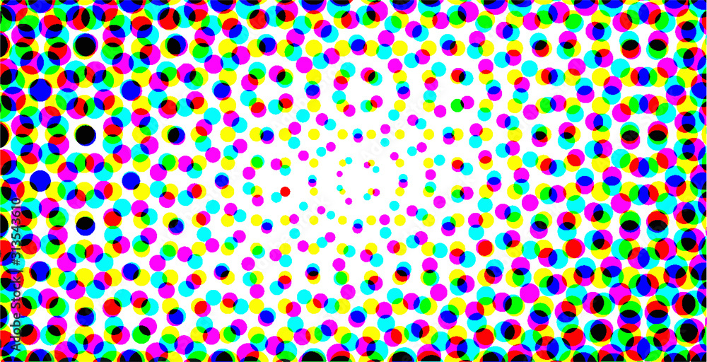 Poster abstract grunge halftone color dotted background or gradient popup backdrop banner vector illustrati