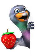 Fun pigeon - 3D Illustration