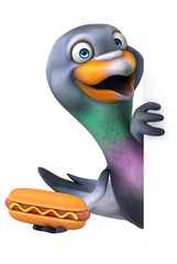Fun pigeon - 3D Illustration
