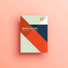 Brochure background with geometric shapes, book cover design 