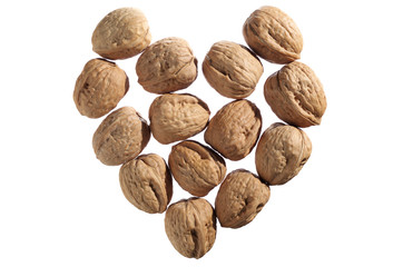 Walnuts in shape of heart