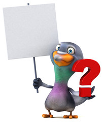 Fun pigeon - 3D Illustration