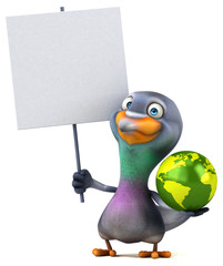 Fun pigeon - 3D Illustration