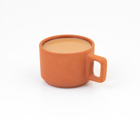 Indian Masala Chai or Morning Tea on White Background