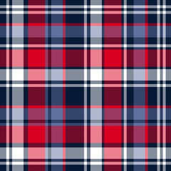 Seamless plaid checkered vector pattern.