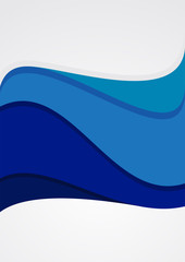 Blue  Letterhead Background Border Vector