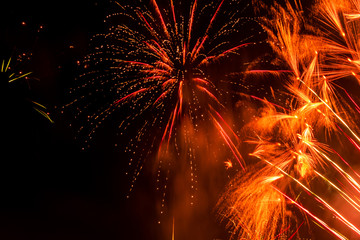 Fototapeta na wymiar Fireworks in 2019