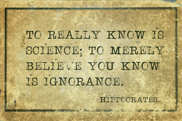 really know Hippocrates