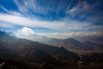 Landscape view of Taif Mountains 