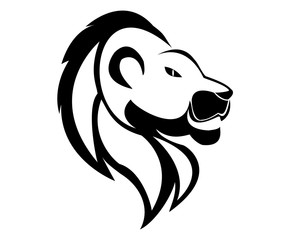 Simple vector lion logo design