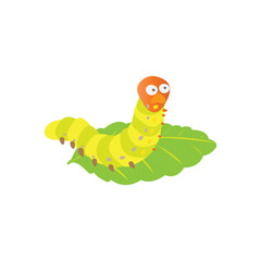 Small Caterpillar Funny Illustration Clipart