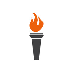 Torch icon design template vector isolated