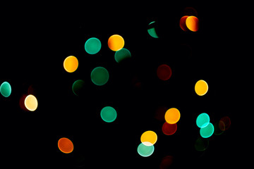 blurred defocused multicolored lights