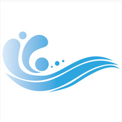 Water drop and splash icon vector