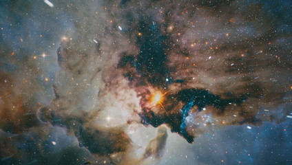 star particle motion on black background, starlight nebula in galaxy at universe Space background. The elements of this image furnished by NASA. © Maximusdn