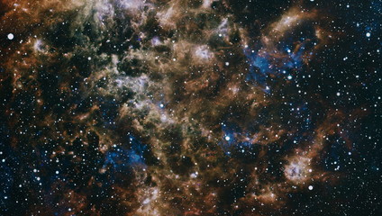 Far being shone nebula and star field against space. Starfield stardust and nebula space. Galaxy...