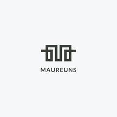 Logo Letter M Monogram, Modern Icon Initial M.
