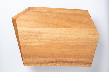 chopping board wooden on white background