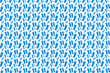 Blue gloves, white background