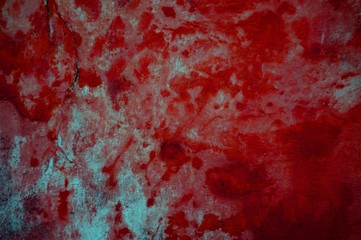 Schmutzige Oberfläche mit roter Farbe als Hintergrund