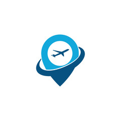 travel and tour global around the world transportation company vector logo design