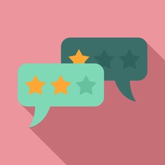 Feedback chat icon. Flat illustration of feedback chat vector icon for web design