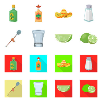 Vector design of vacation and tropical symbol. Collection of vacation and travel stock symbol for web.