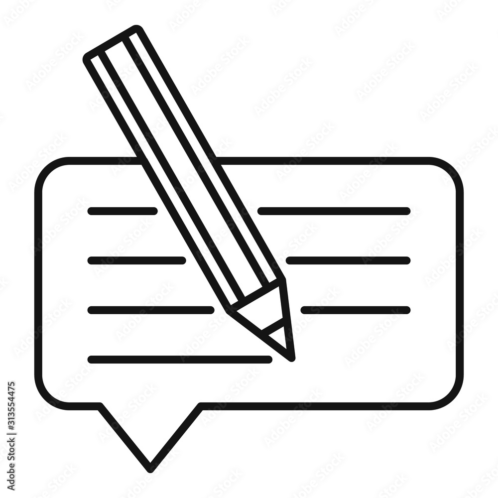 Poster customer review icon. outline customer review vector icon for web design isolated on white backgroun
