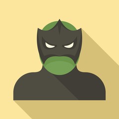 Figure superhero icon. Flat illustration of figure superhero vector icon for web design
