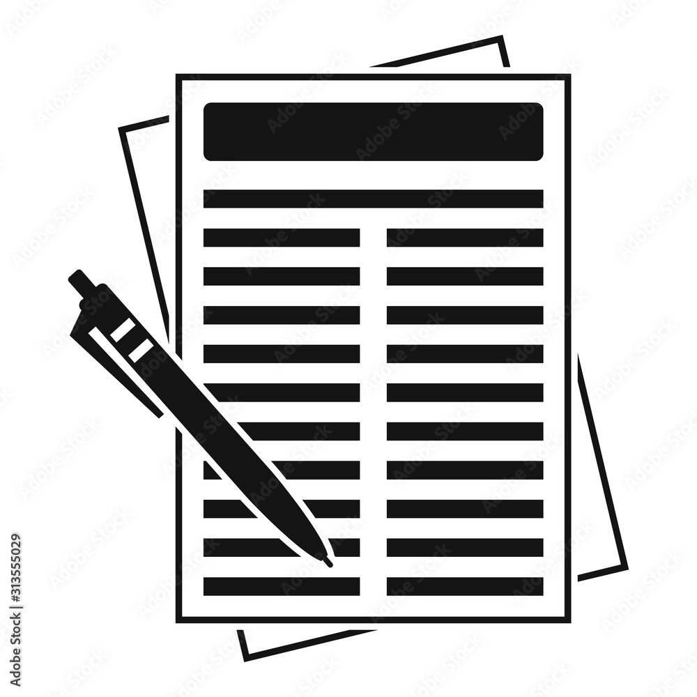 Aufkleber leasing report paper icon. simple illustration of leasing report paper vector icon for web design is