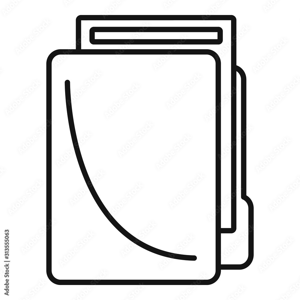 Wall mural lease folder icon. outline lease folder vector icon for web design isolated on white background