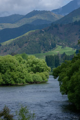 Fototapeta na wymiar Motueka Valley Highway New Zealand. River